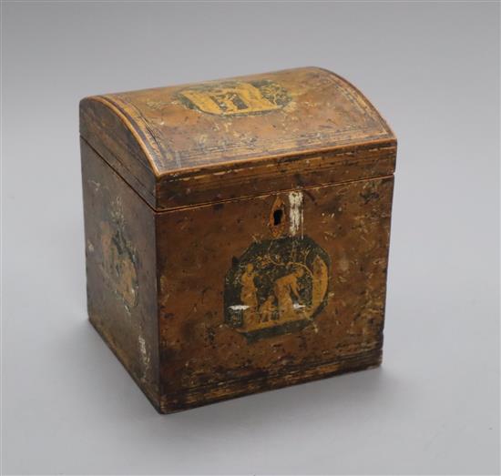 A Regency tea caddy height 21cm
